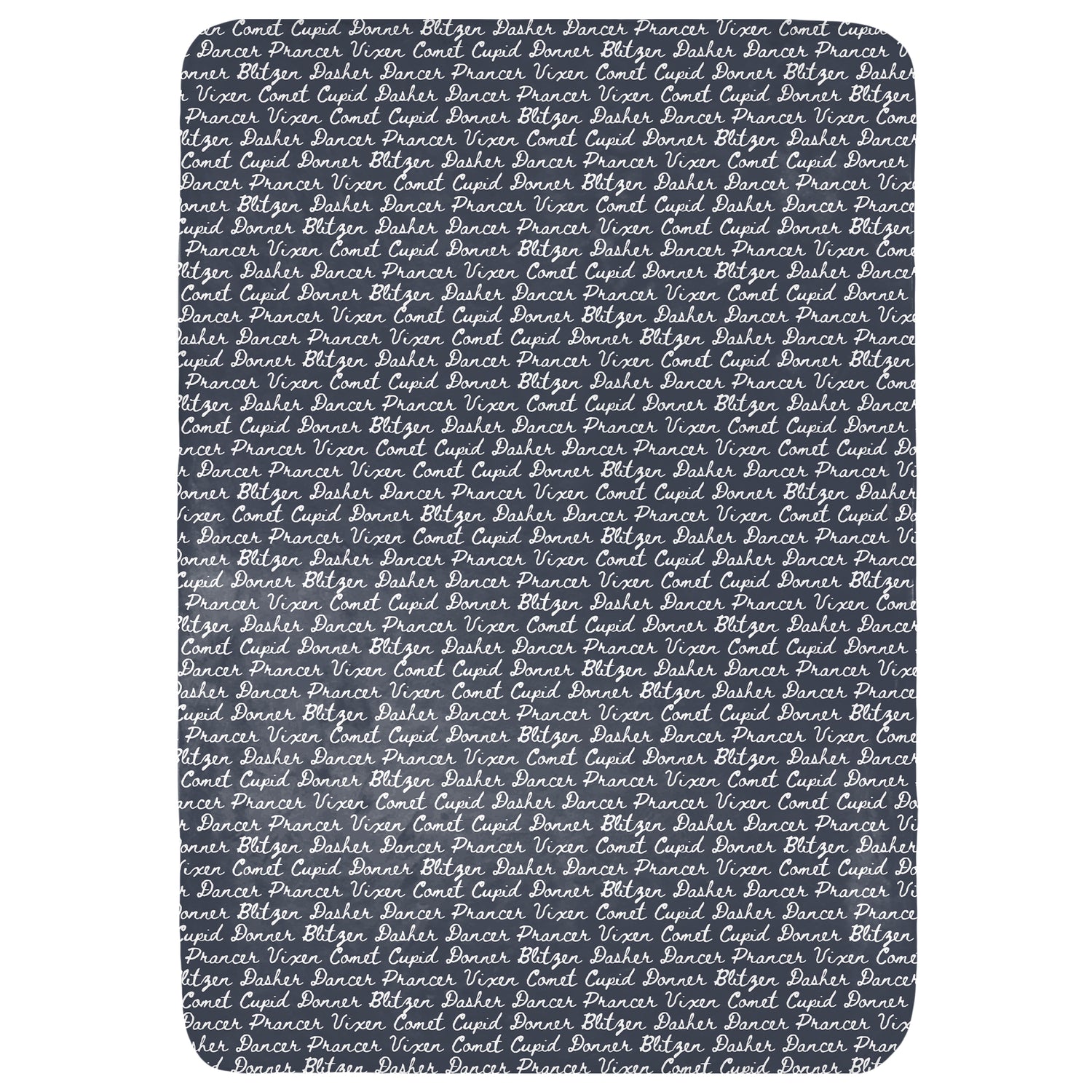 Reindeer Names Throw Blanket