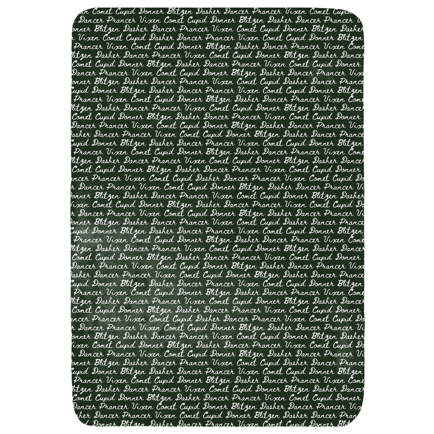 Reindeer Names Throw Blanket