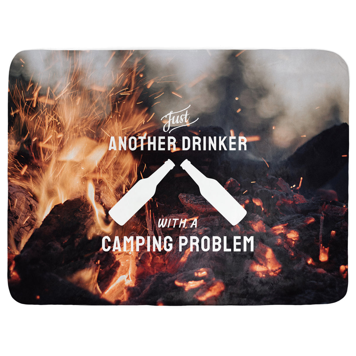 Just Another Drinker With a Camping Problem Throw Blanket