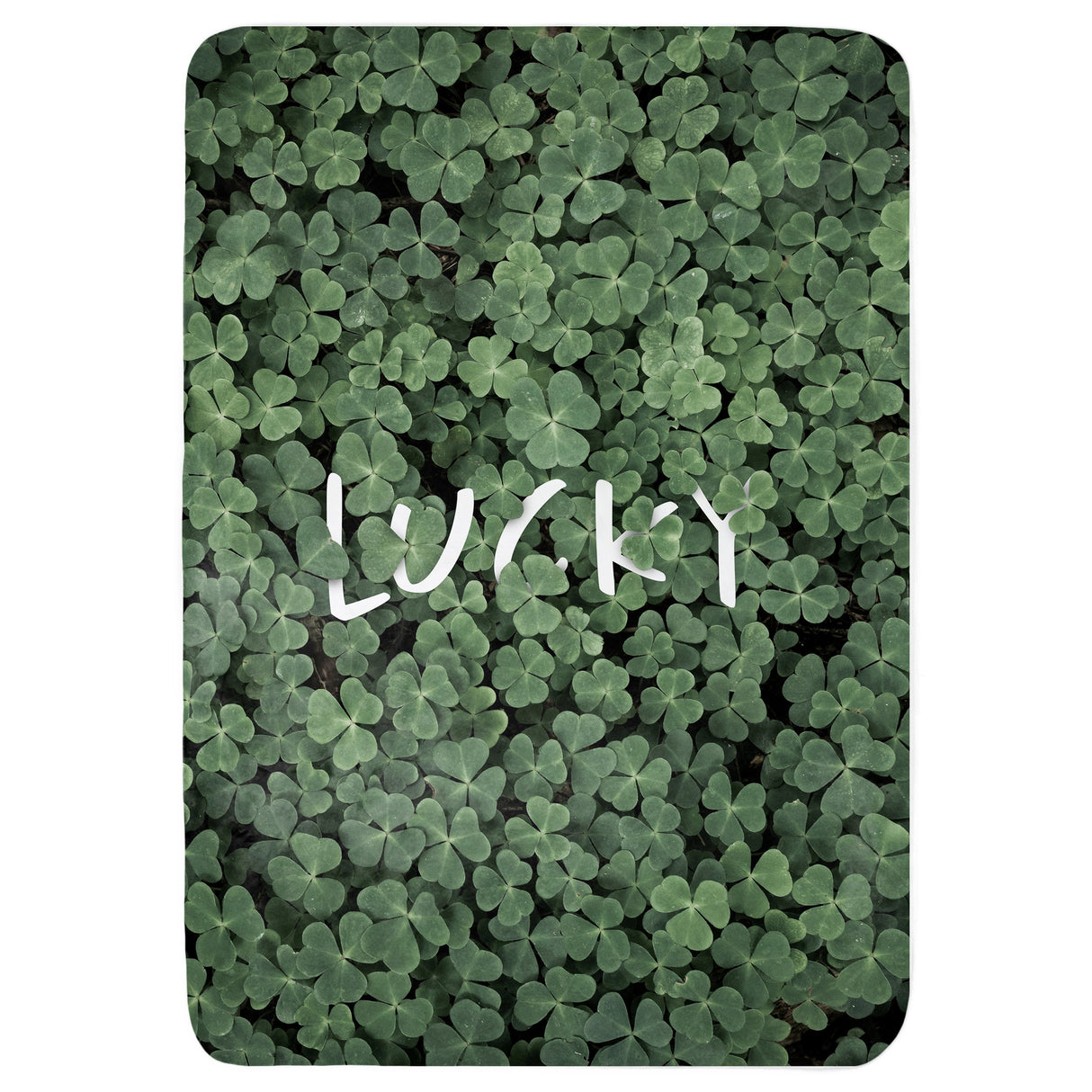 Lucky Clover Patch Throw Blanket