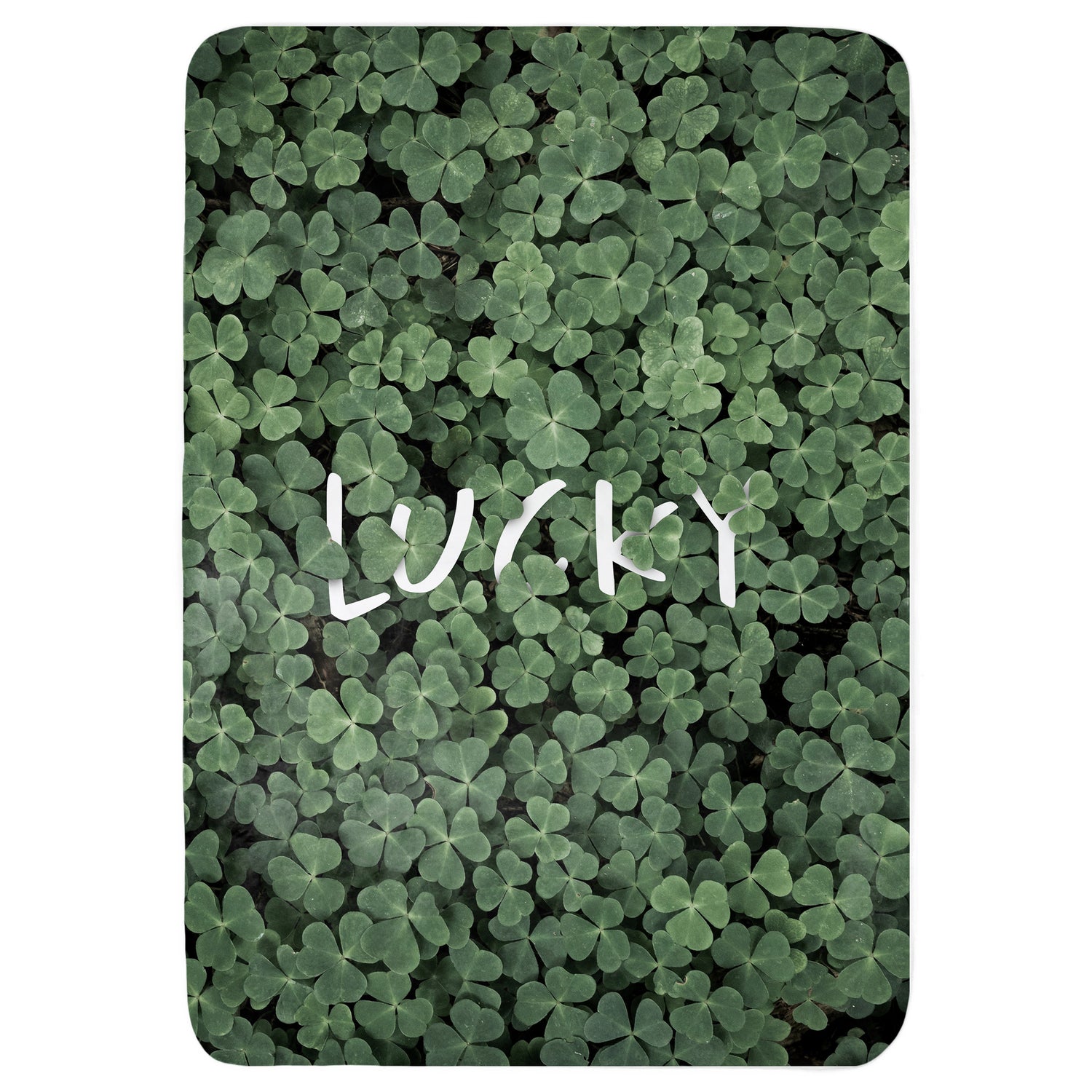 Lucky Clover Patch Throw Blanket