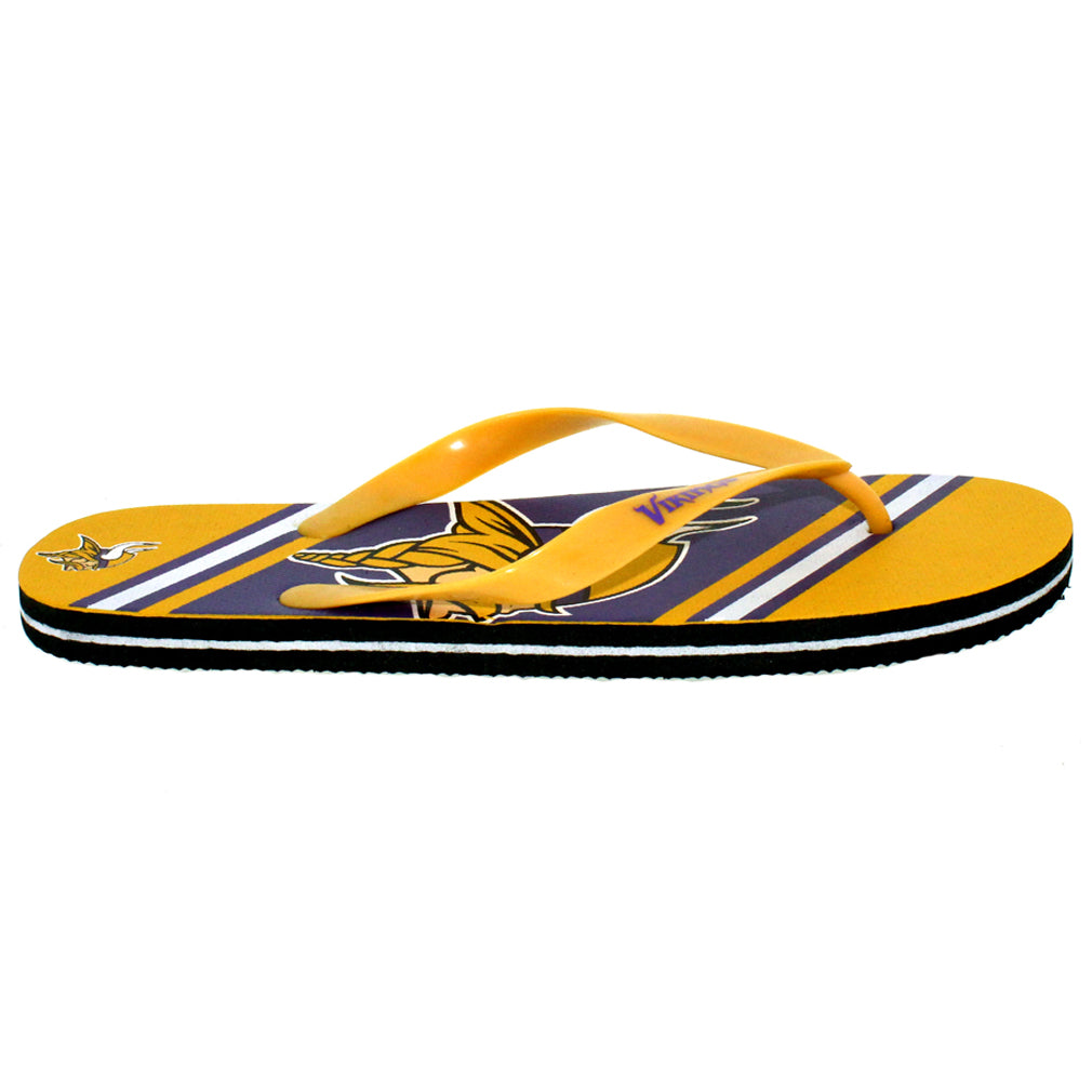 Minnesota Vikings FOCO Big Logo Flip Flops