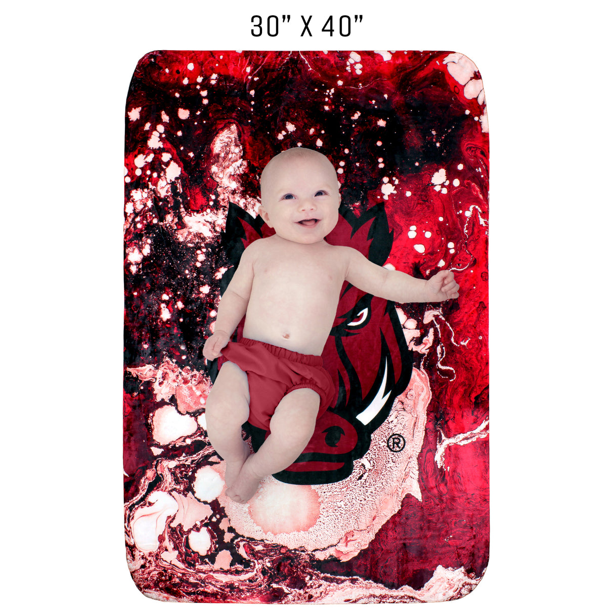 Arkansas Razorbacks Sublimated Soft Throw Blanket