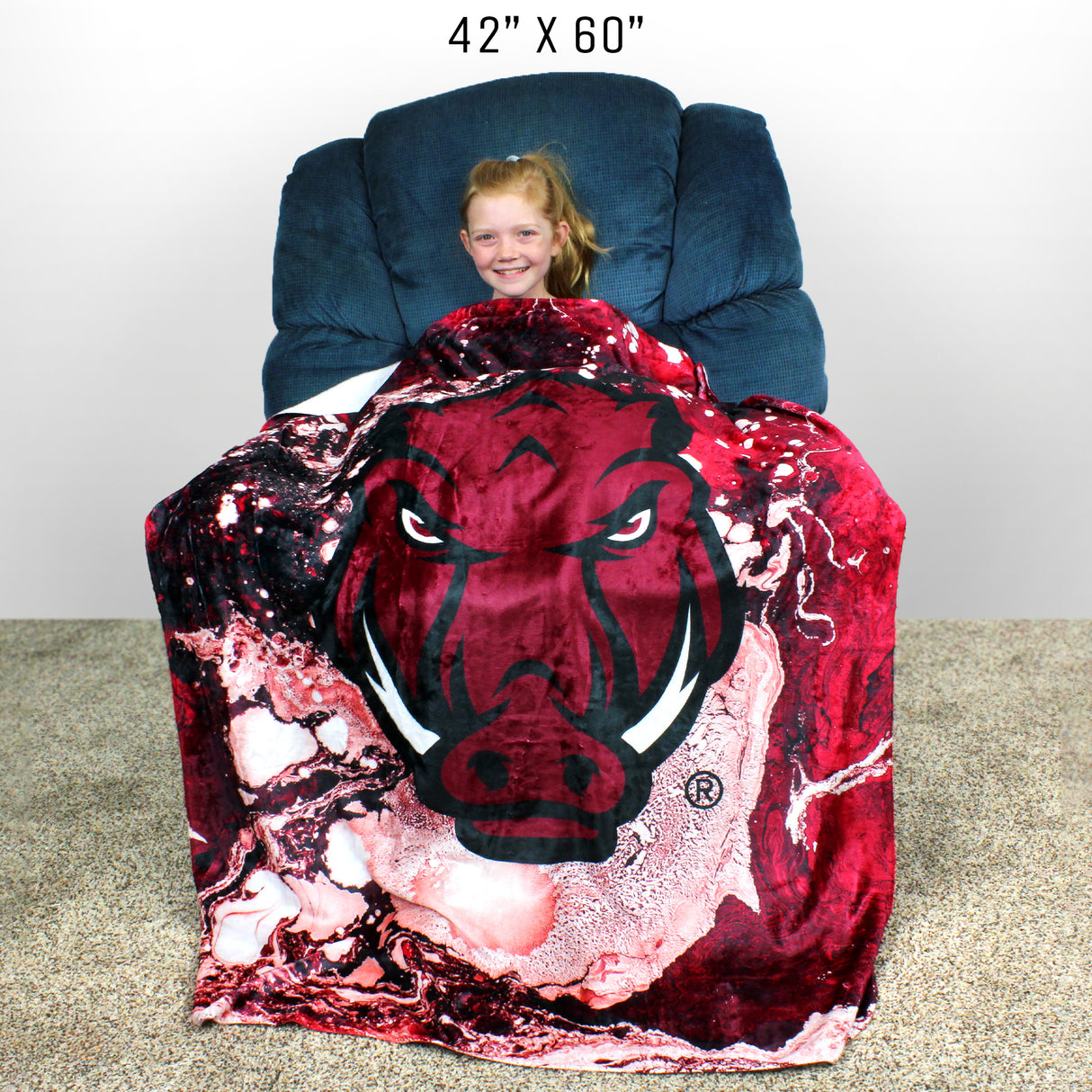 Arkansas Razorbacks Sublimated Soft Throw Blanket