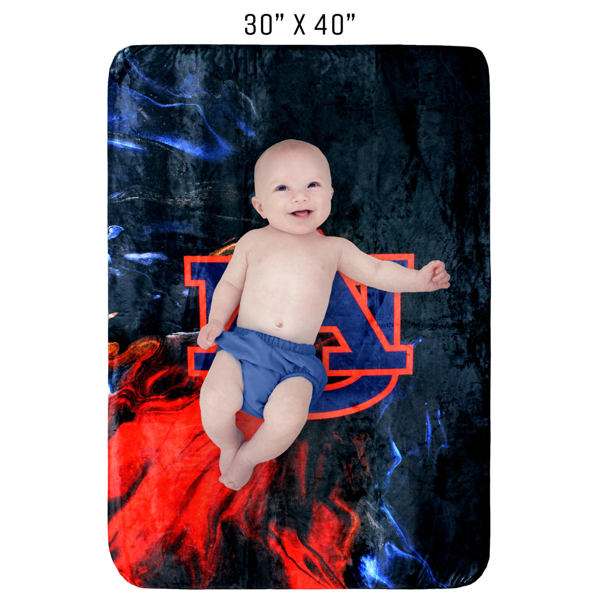 Auburn Tigers Sublimated Soft Throw Blanket