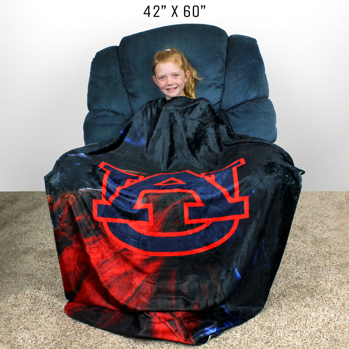 Auburn Tigers Sublimated Soft Throw Blanket