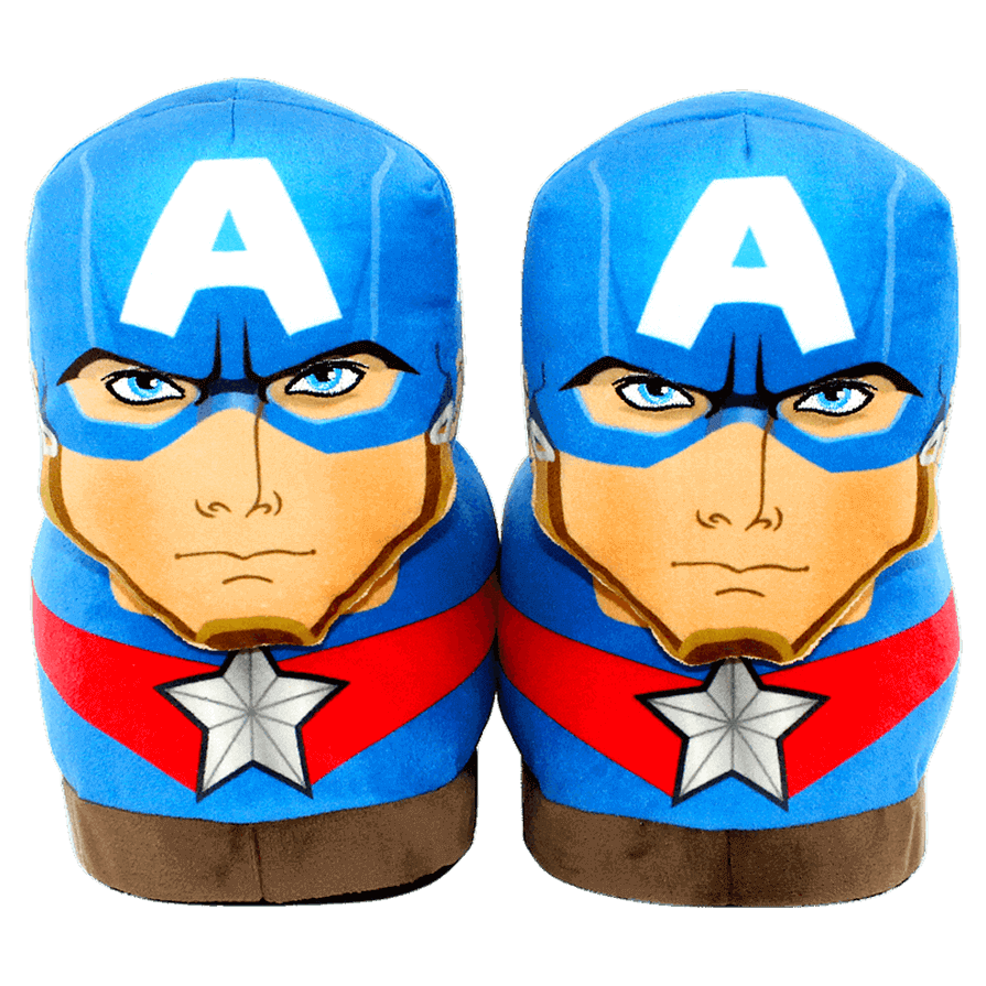 captain america slippers front view