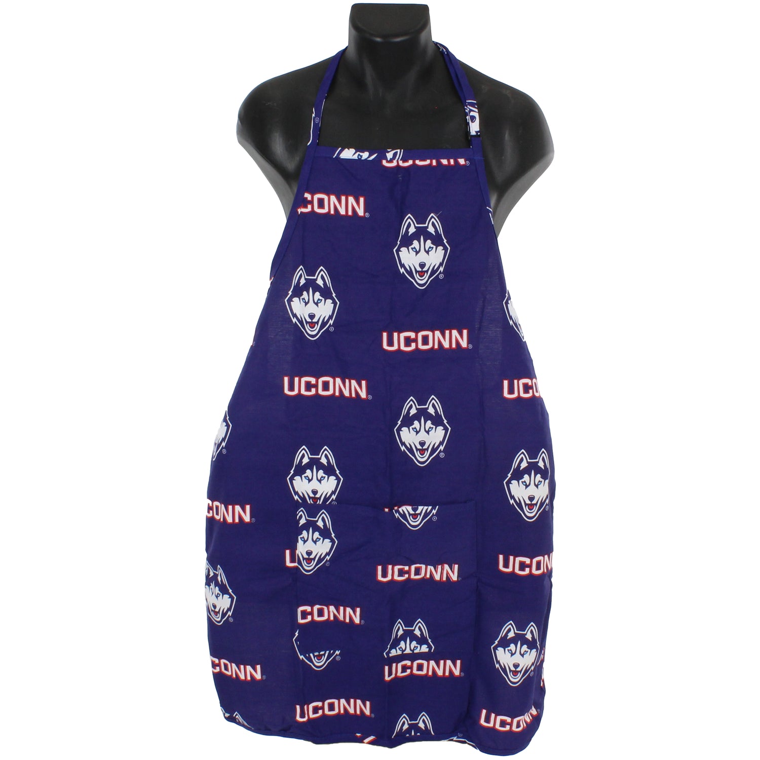 Connecticut Huskies Grilling Tailgating Apron with 9" Pocket, Adjustable