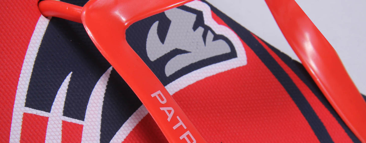 New England Patriots FOCO Big Logo Flip Flops