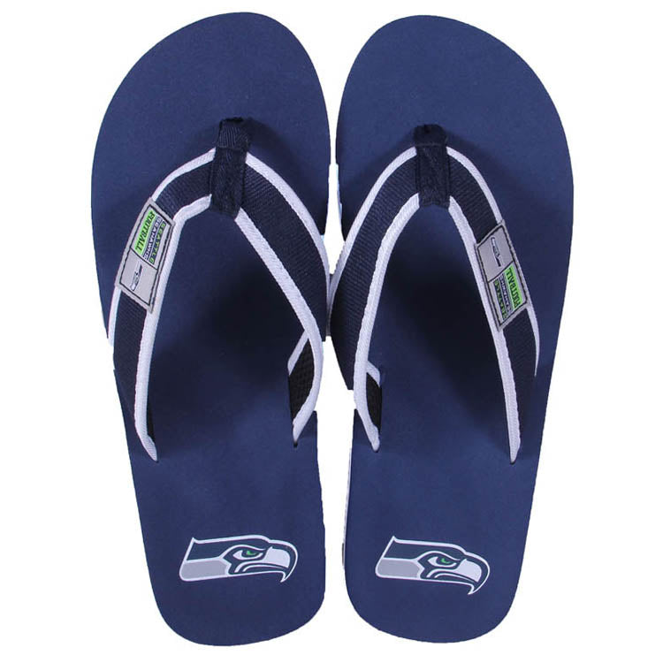 Seattle Seahawks FOCO Contour Flip Flops Sandals