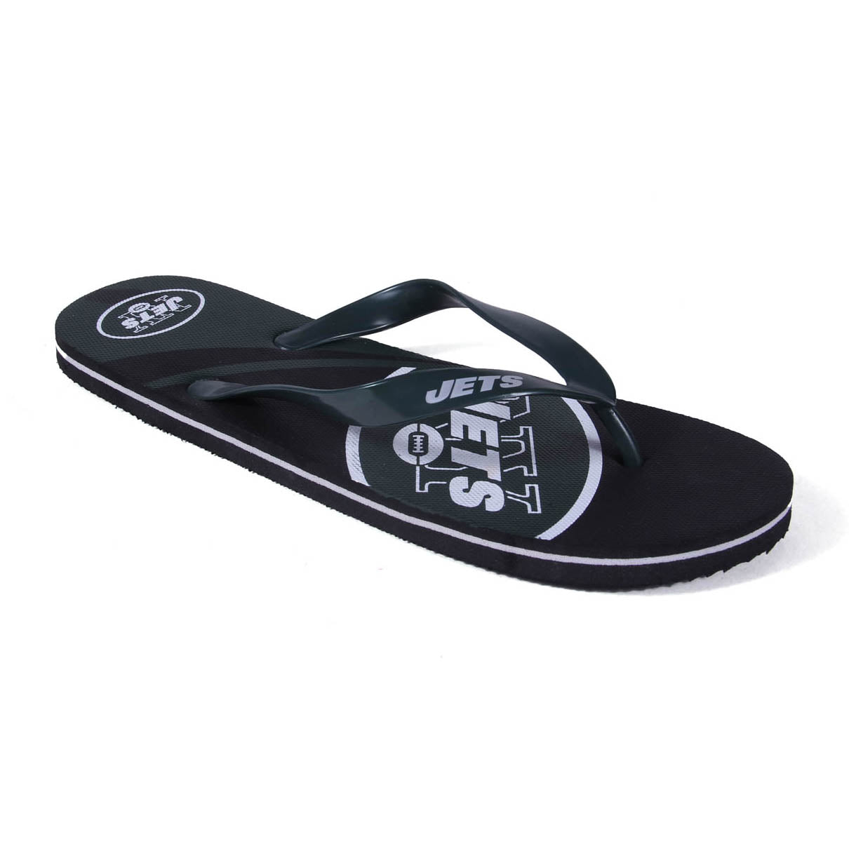 New York Jets FOCO Big Logo Flip Flops