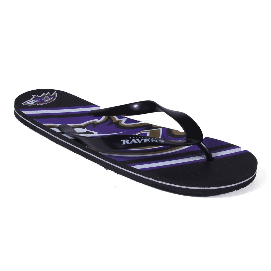 Baltimore Ravens FOCO Big Logo Flip Flops