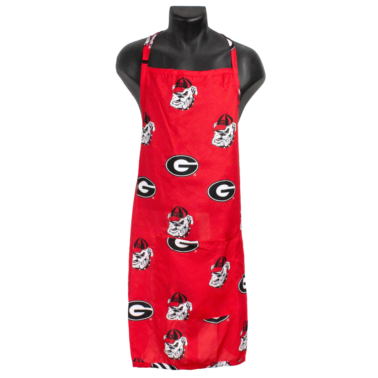 Georgia Bulldogs Grilling Tailgating Apron with 9" Pocket, Adjustable