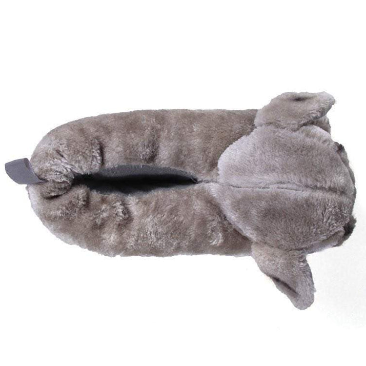 Gray Puppy Comfy Animal Feet Slippers