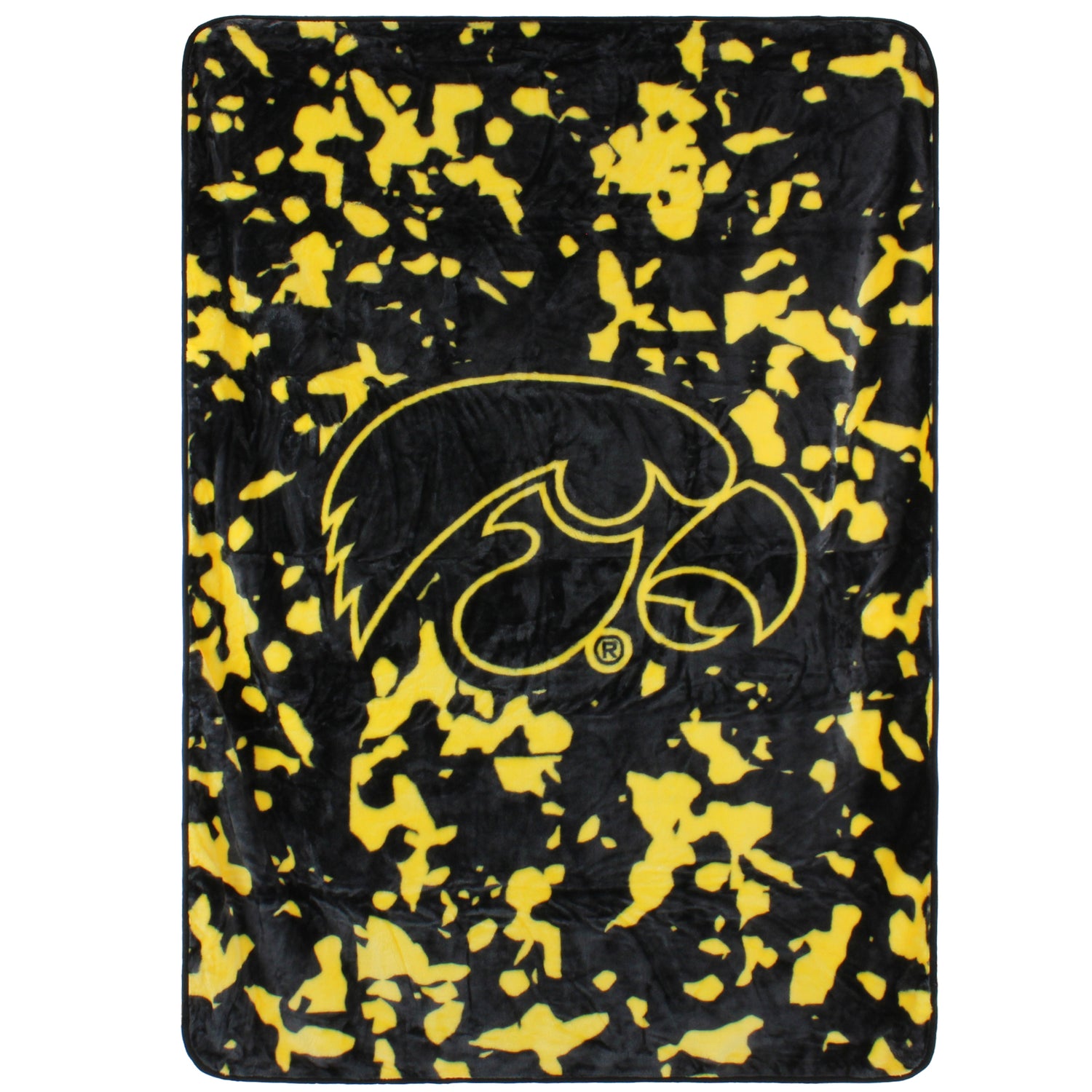Iowa Hawkeyes Plush Throw Blanket, Bedspread, 86" x 63"