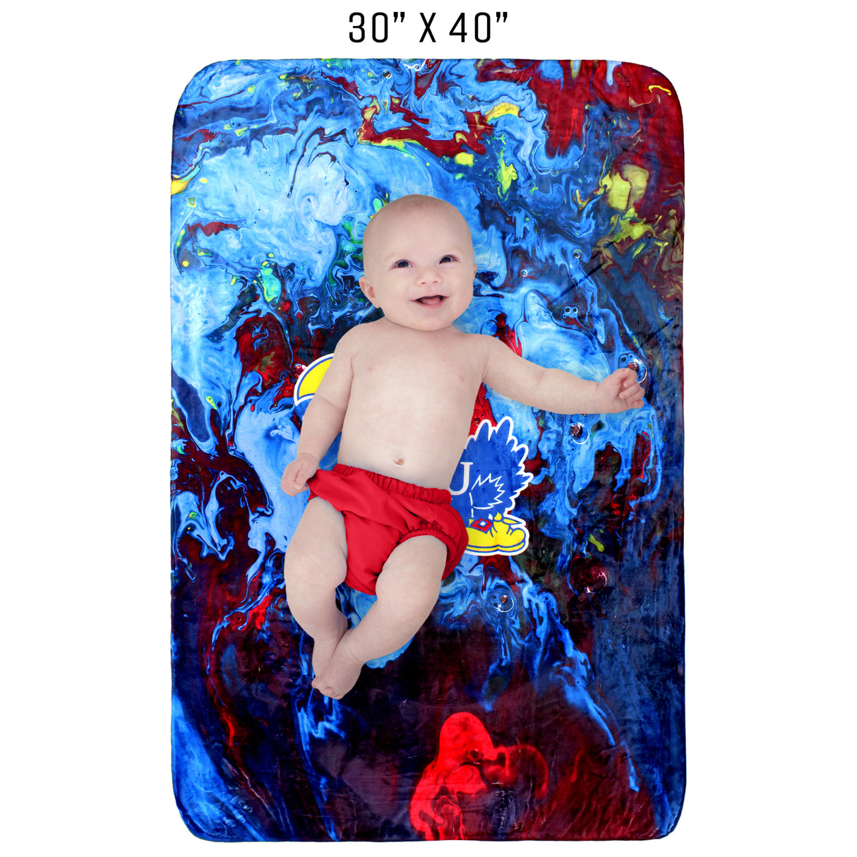 Kansas Jayhawks Sublimated Soft Throw Blanket