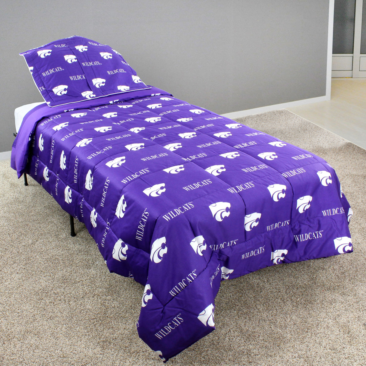 Kansas State Wildcats Reversible Cotton Comforter Set