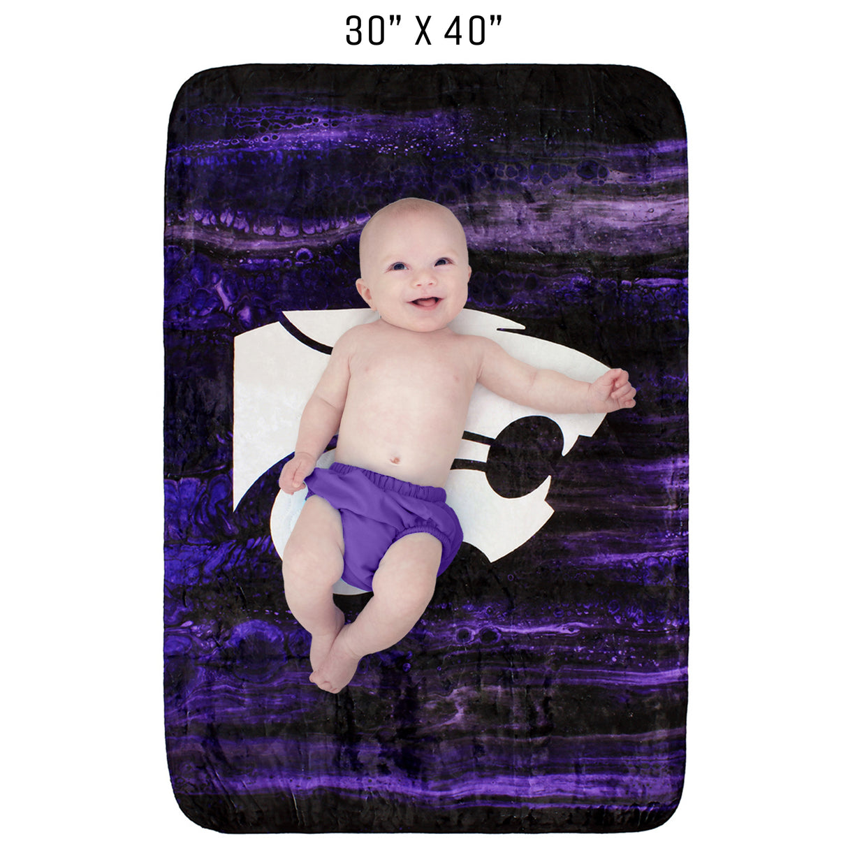 Kansas State Wildcats Sublimated Soft Throw Blanket