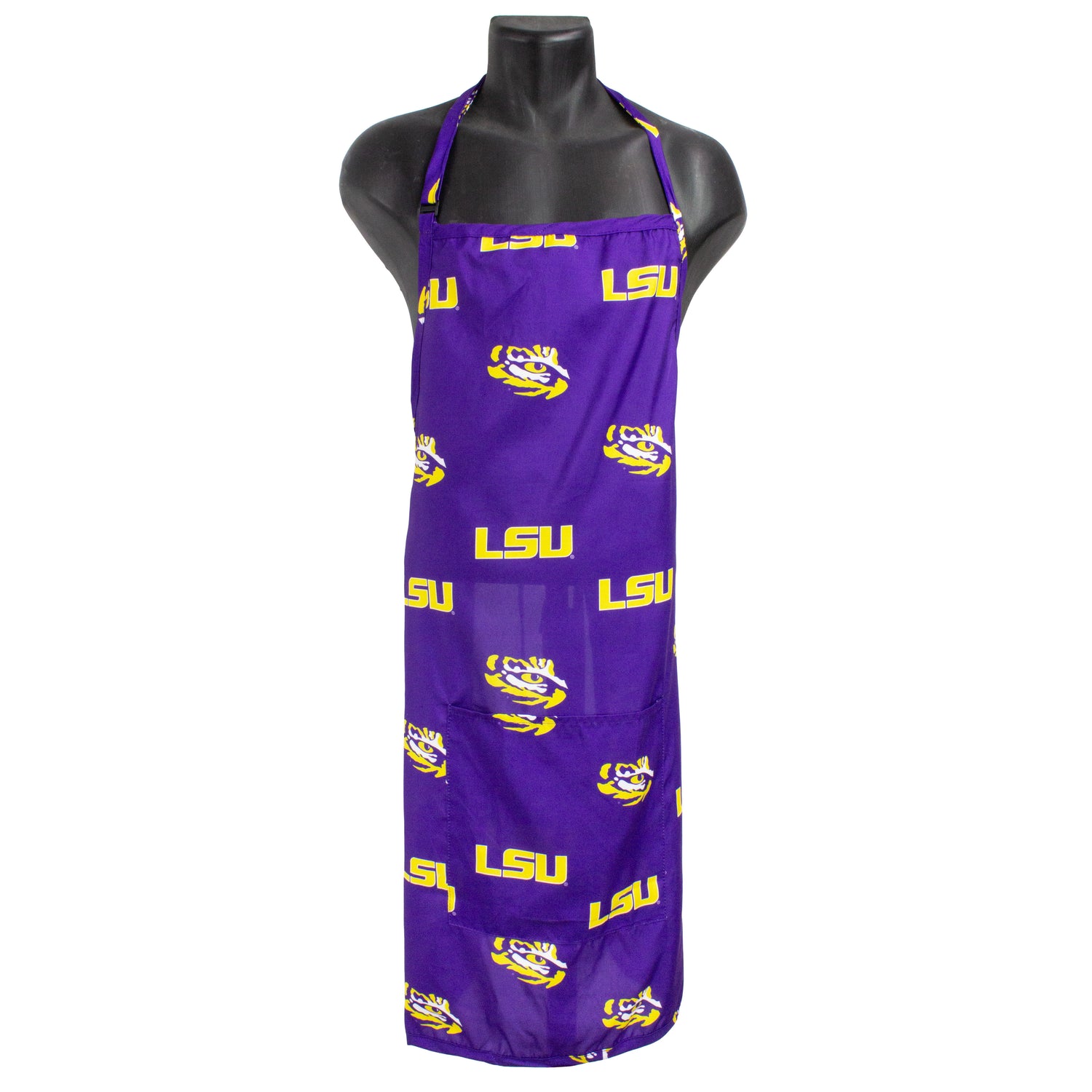 LSU Tigers Grilling Tailgating Apron with 9" Pocket, Adjustable