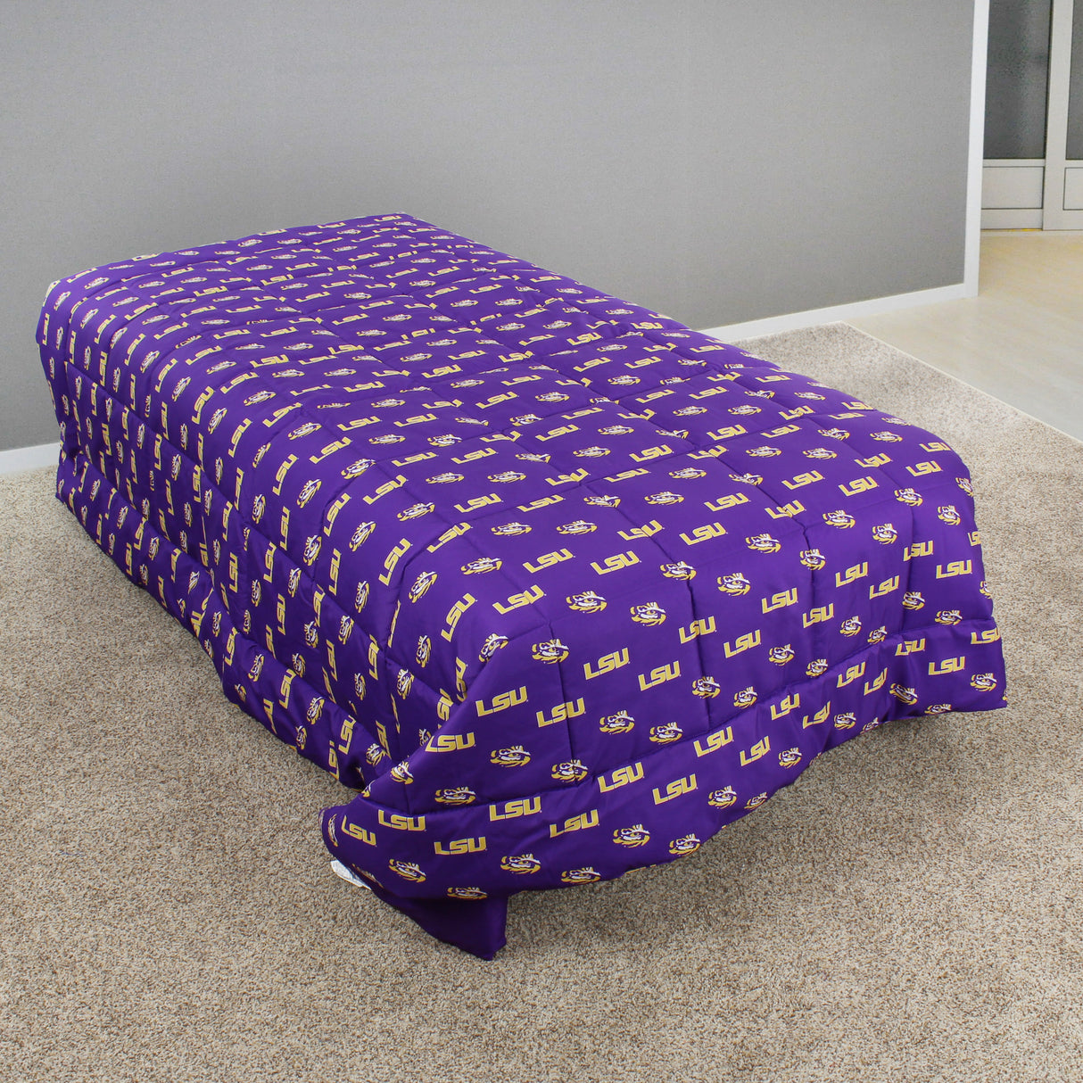 LSU Tigers Reversible Big Logo Soft and Colorful Comforter