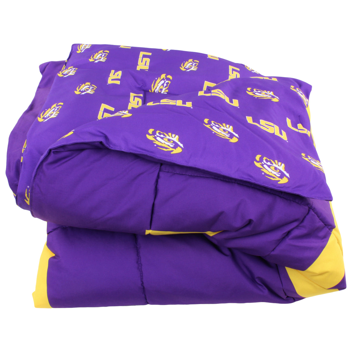 LSU Tigers Reversible Big Logo Soft and Colorful Comforter