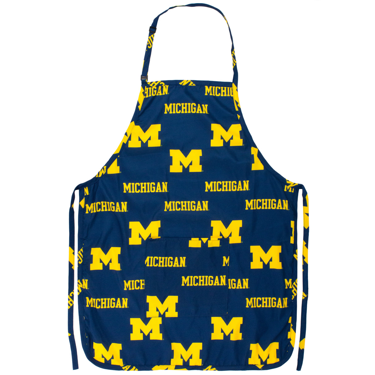 Michigan Wolverines Grilling Tailgating Apron with 9" Pocket, Adjustable