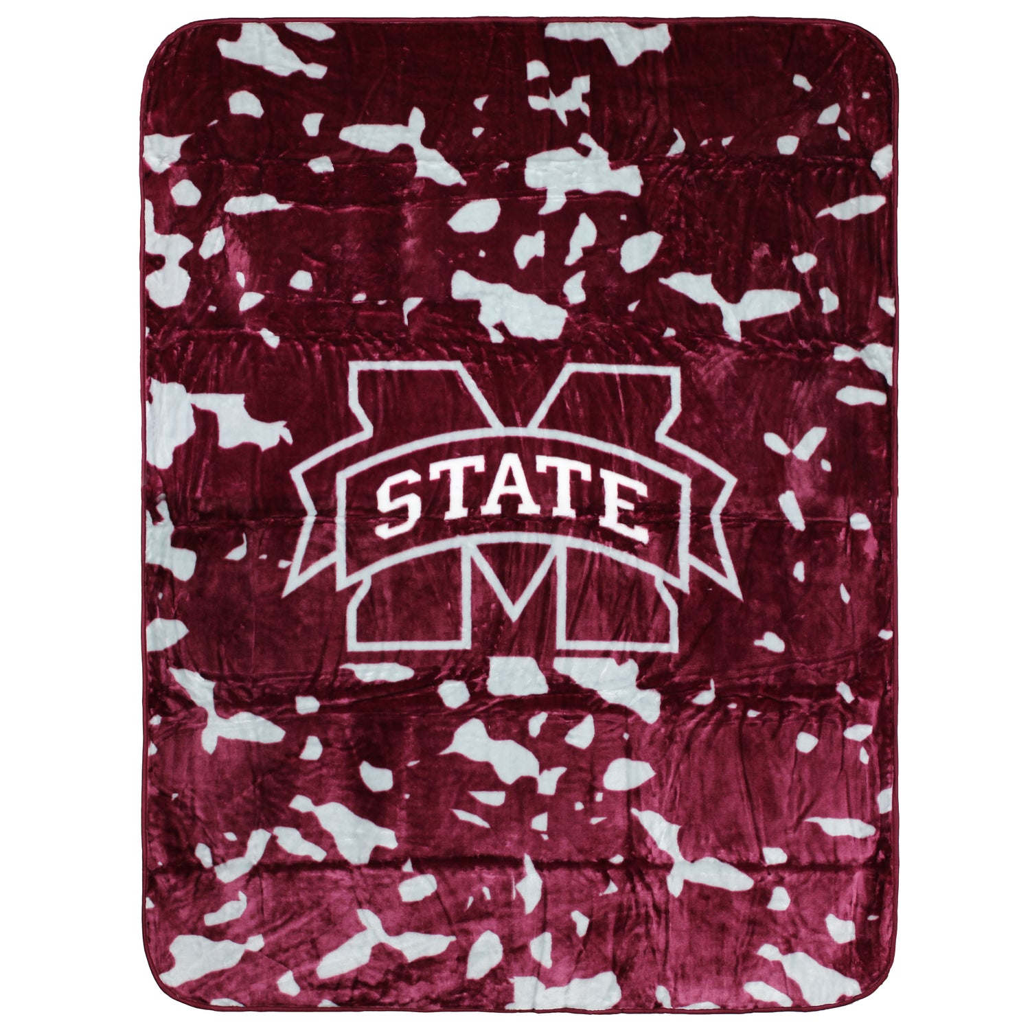 Mississippi State Bulldogs Plush Throw Blanket, Bedspread, 86" x 63"