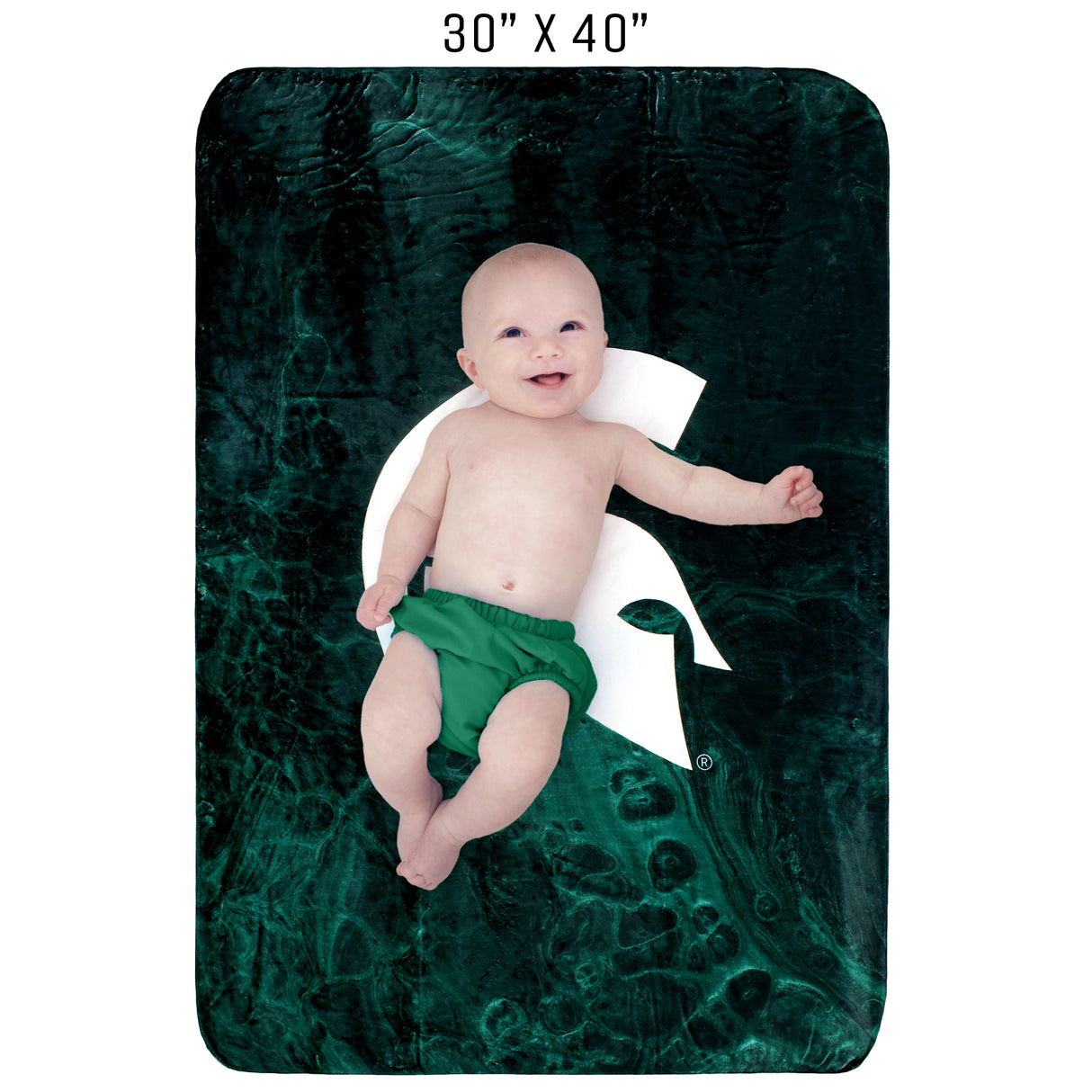 Michigan State Spartans Sublimated Soft Throw Blanket