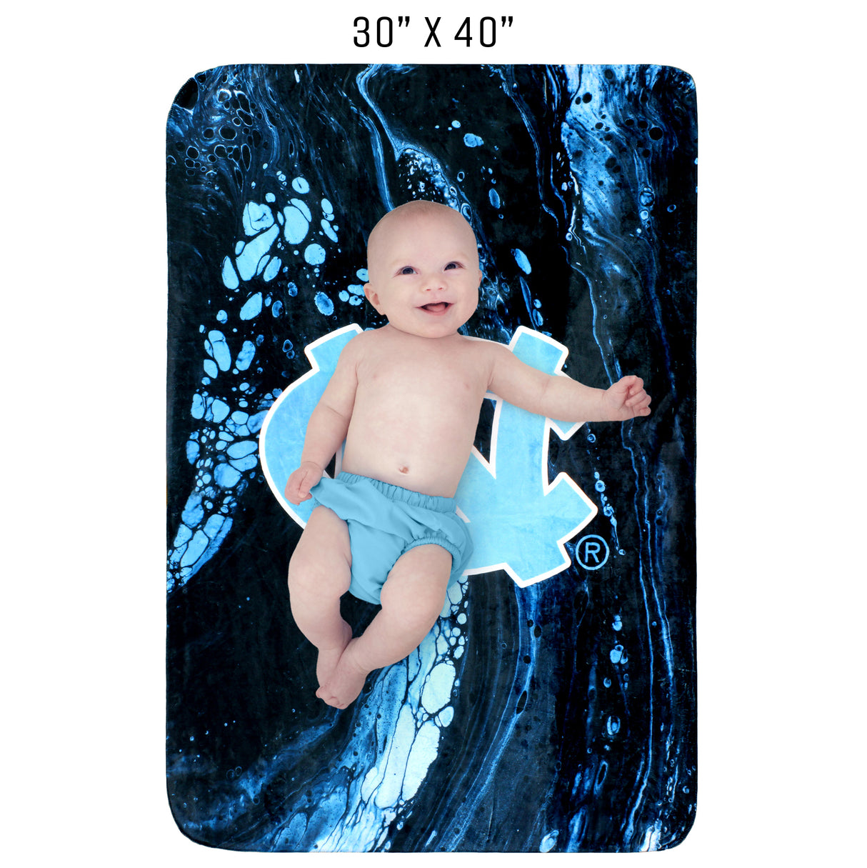 North Carolina Tar Heels Sublimated Soft Throw Blanket