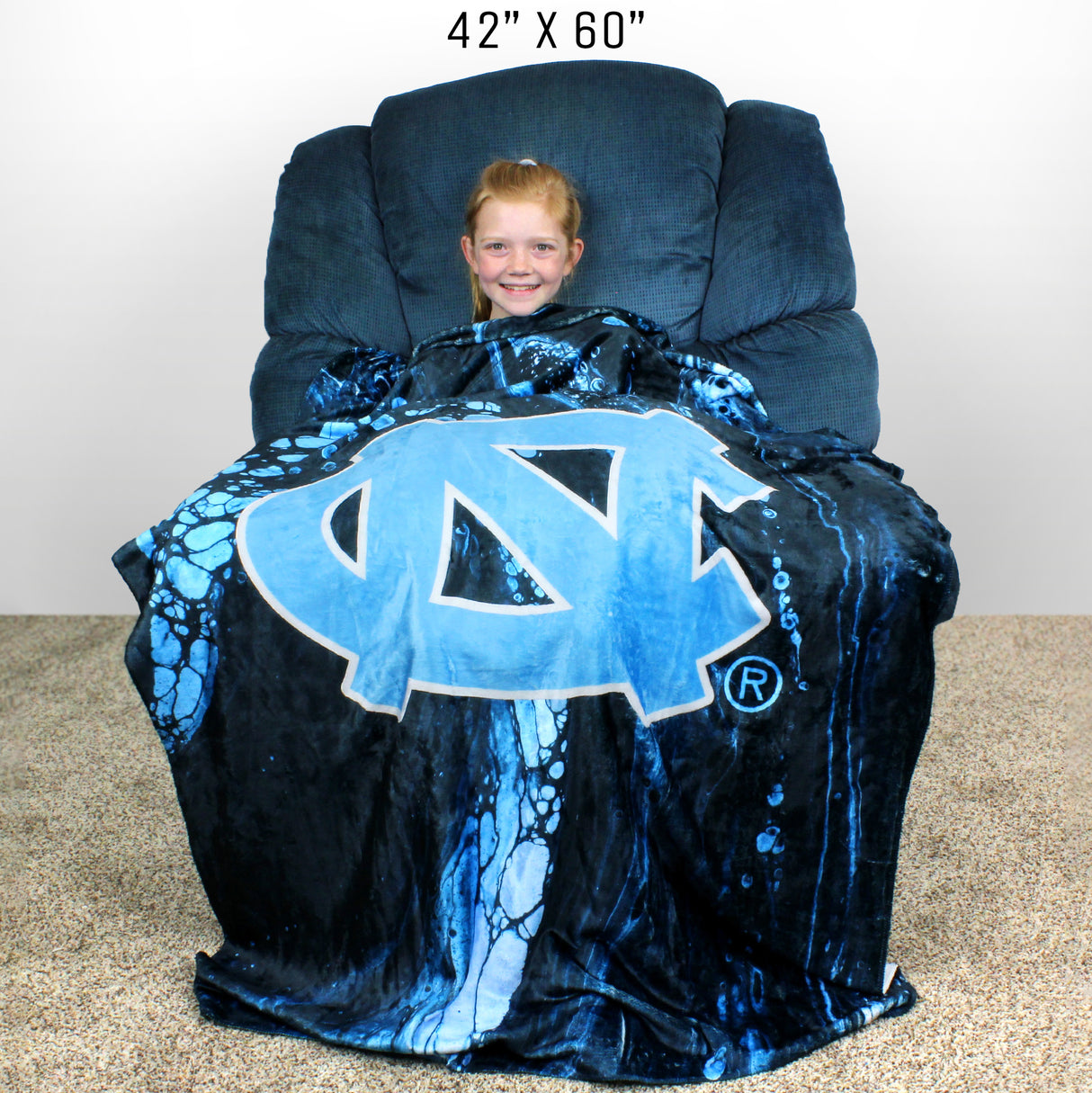 North Carolina Tar Heels Sublimated Soft Throw Blanket