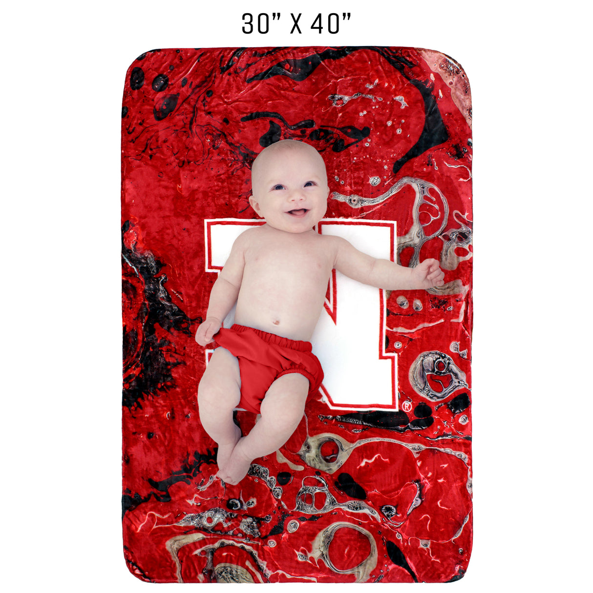 Nebraska Cornhuskers Sublimated Soft Throw Blanket
