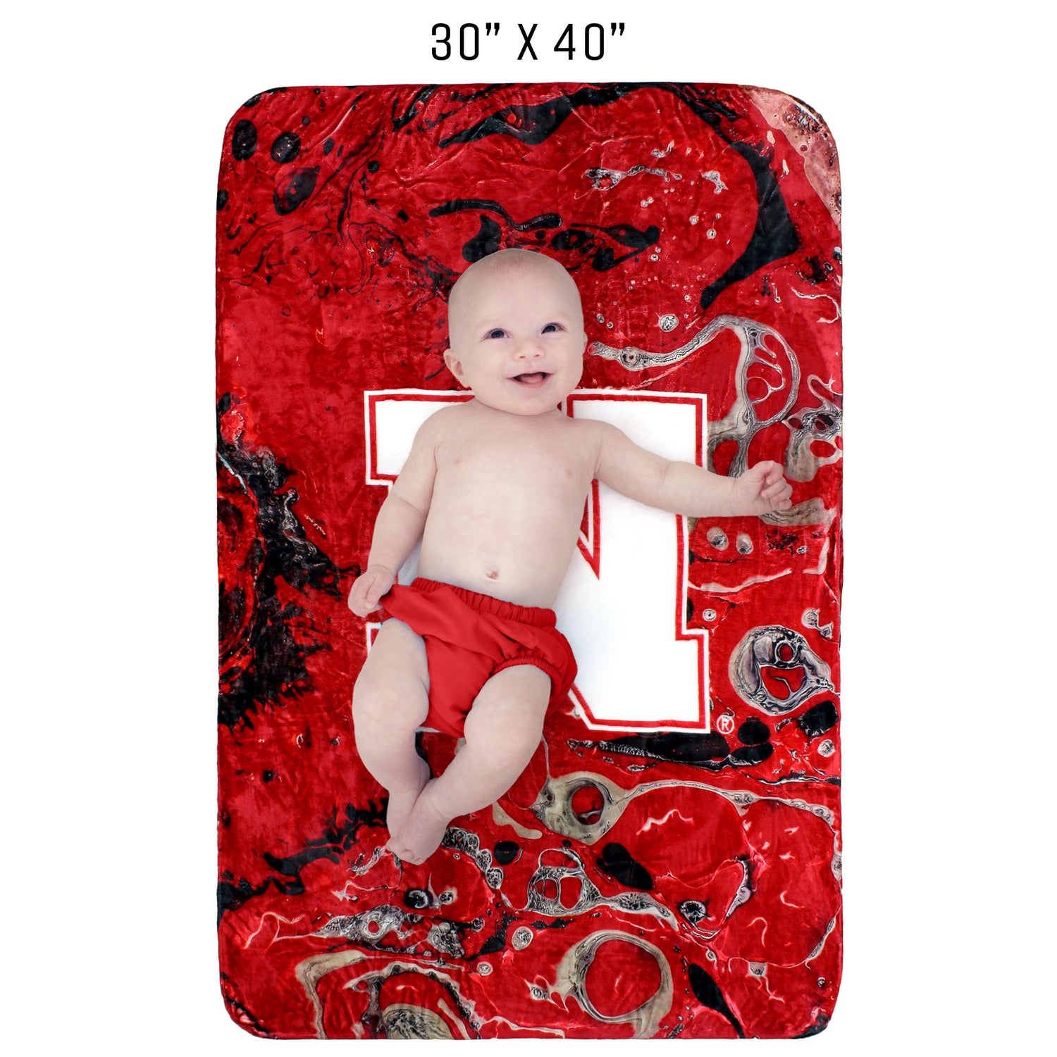 Nebraska Cornhuskers Sublimated Soft Throw Blanket