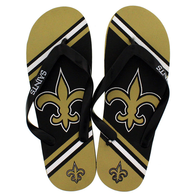New Orleans Saints FOCO Big Logo Flip Flops