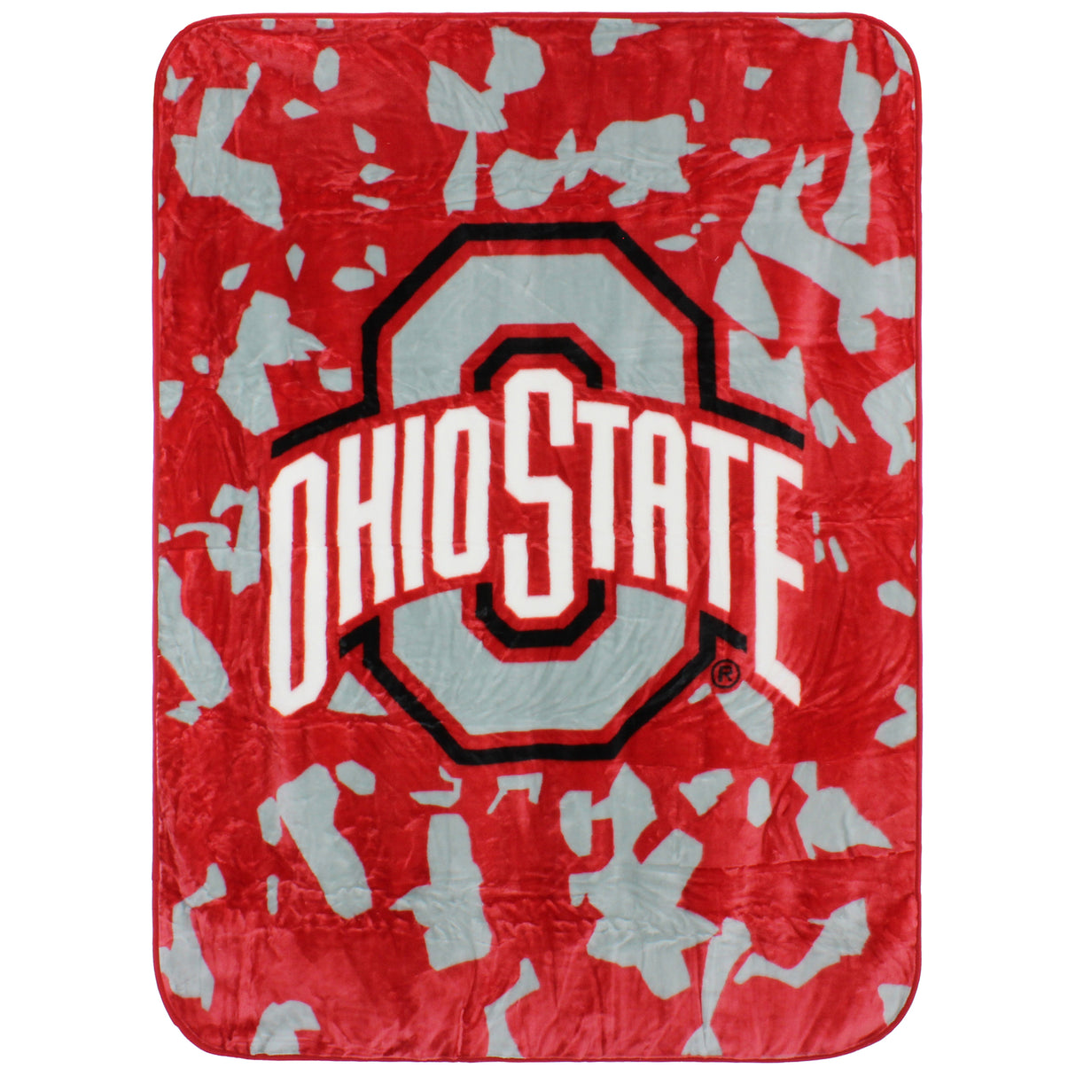 Ohio State Buckeyes Plush Throw Blanket, Bedspread, 86" x 63"