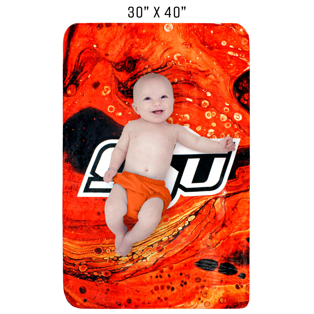 Oklahoma State Cowboys Sublimated Soft Throw Blanket