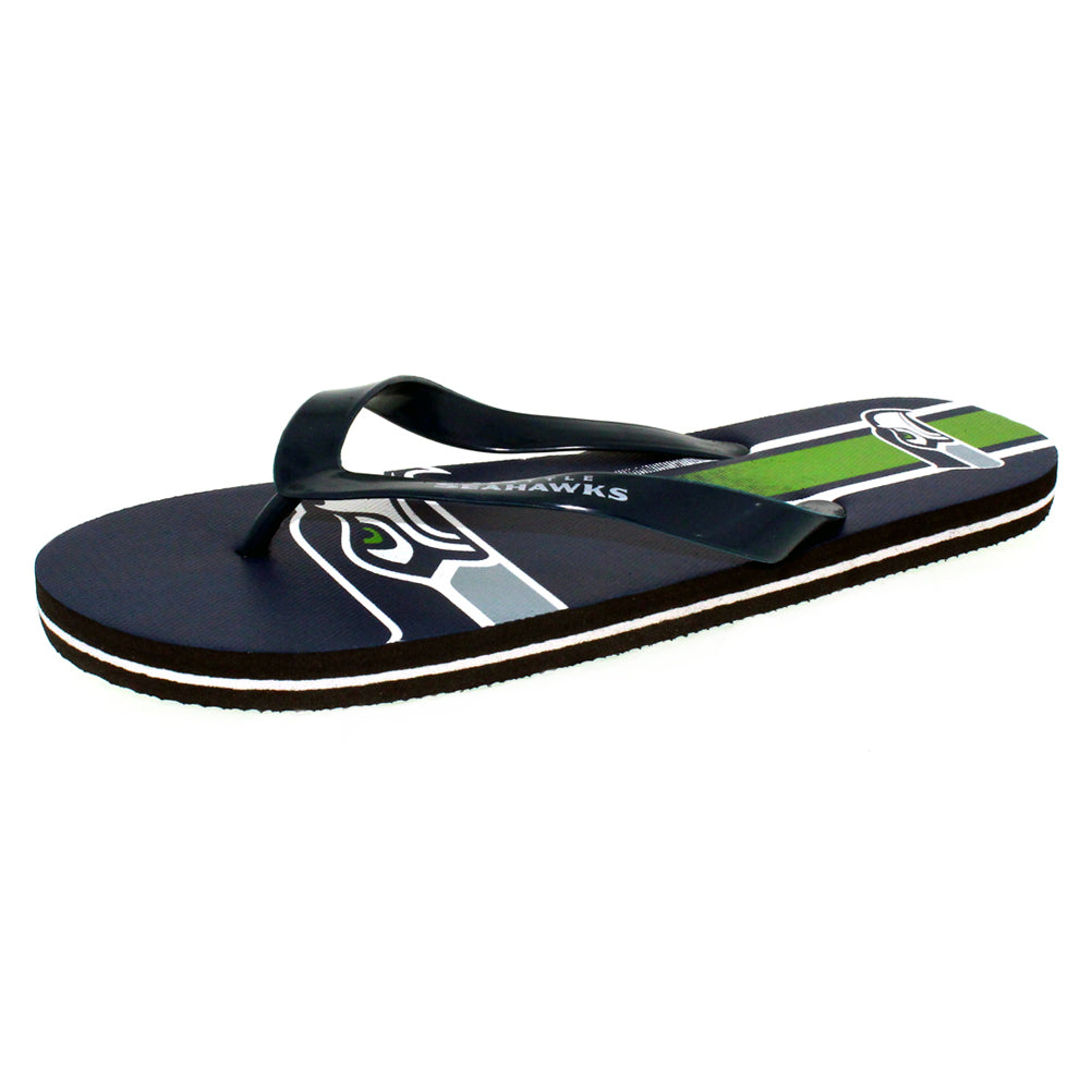 Seattle Seahawks FOCO Big Logo Flip Flops