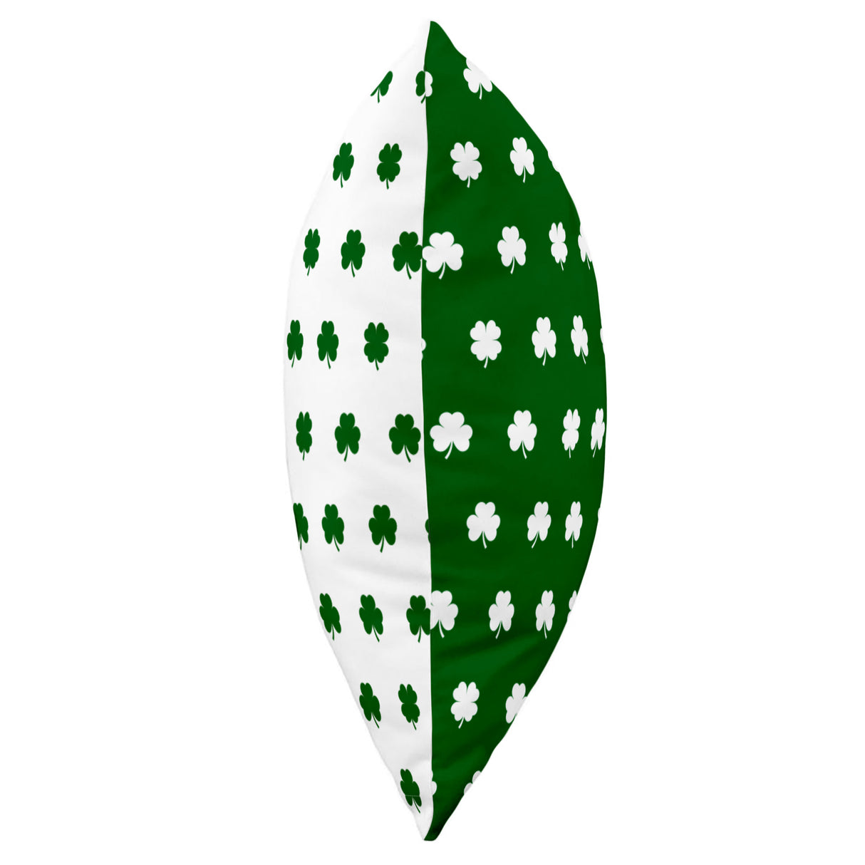 Green and White Clover Pattern Decorative Pillow, 2 Sizes, Made in the USA