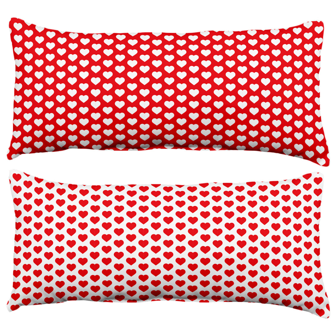 Heart Pattern Double Sided Throw Pillow, 2 Sizes