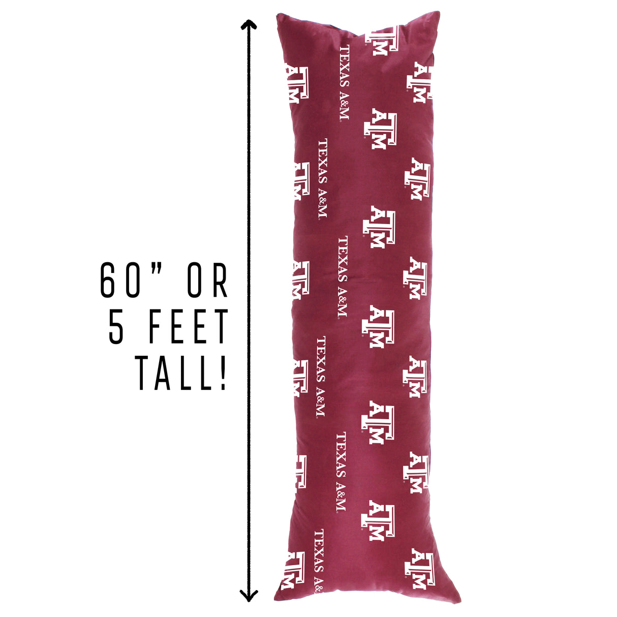 Texas A&M Aggies Body Pillow, 20" x 60"