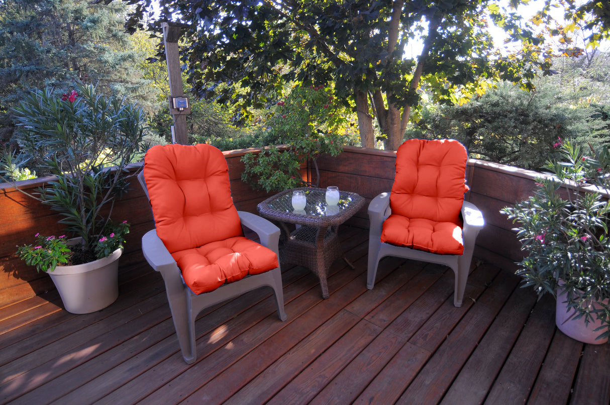 Orange Adirondack Indoor Outdoor Chair Cushion