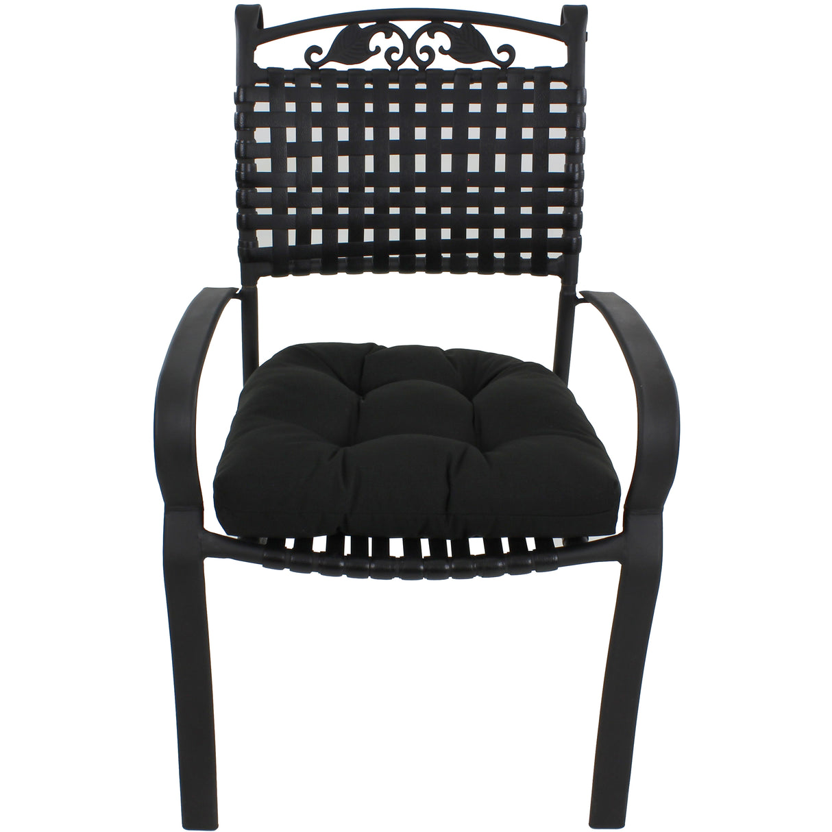 Black Indoor / Outdoor Seat Cushion Patio D Cushion