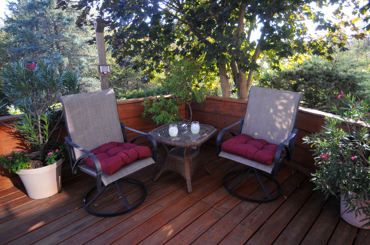 Burgundy Indoor / Outdoor Seat Cushion Patio D Cushion