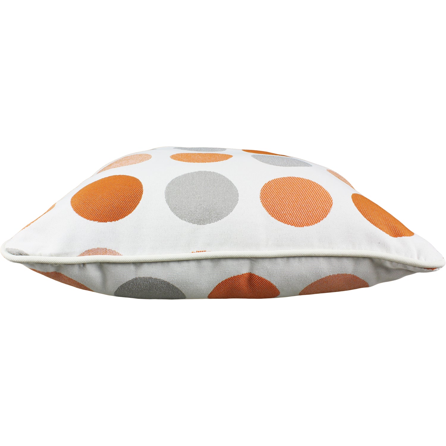 Tuscan Orange and Gray Big Dots Outdoor Decorative Pillow