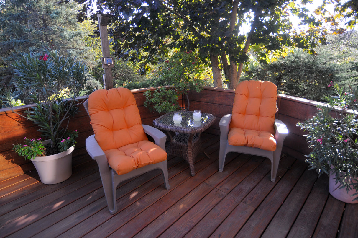 Tuscan Orange Canvas Adirondack Cushion