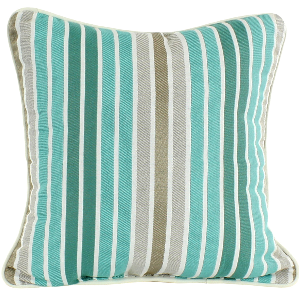 Lakeside Teal Parker Stripe Outdoor Decorative Pillow