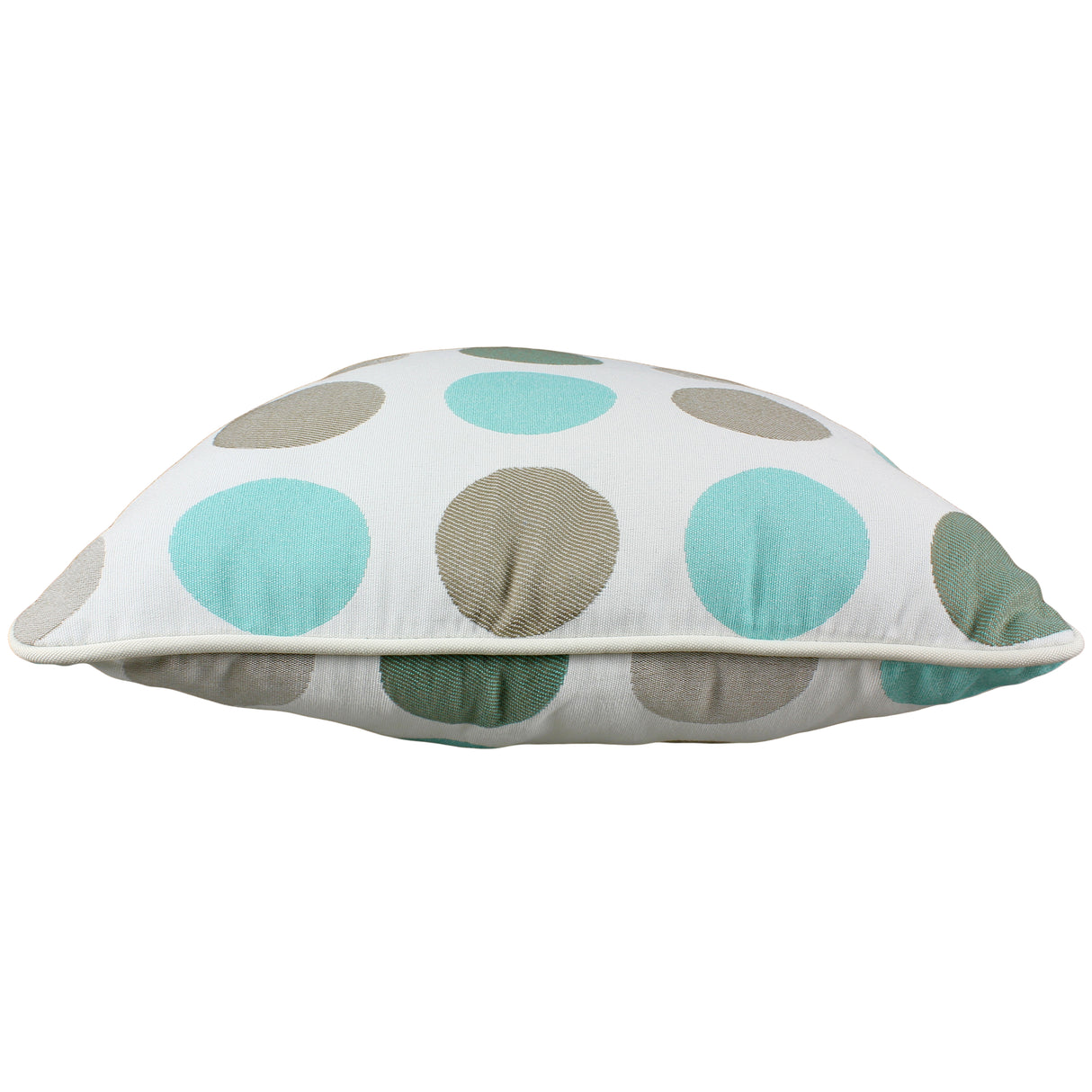 Lakeside Teal and Gray Big Dots Outdoor Decorative Pillow