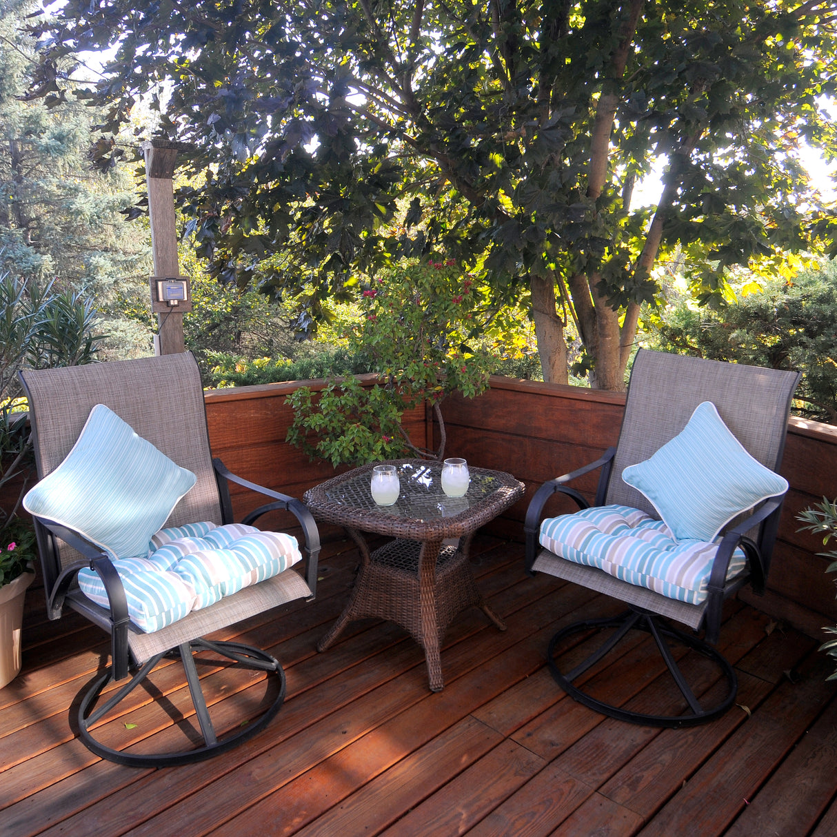 Lakeside Teal Marseille Outdoor Decorative Pillow