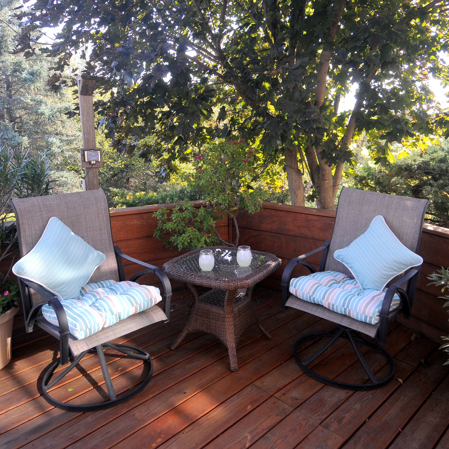 Lakeside Teal Marseille Outdoor Decorative Pillow