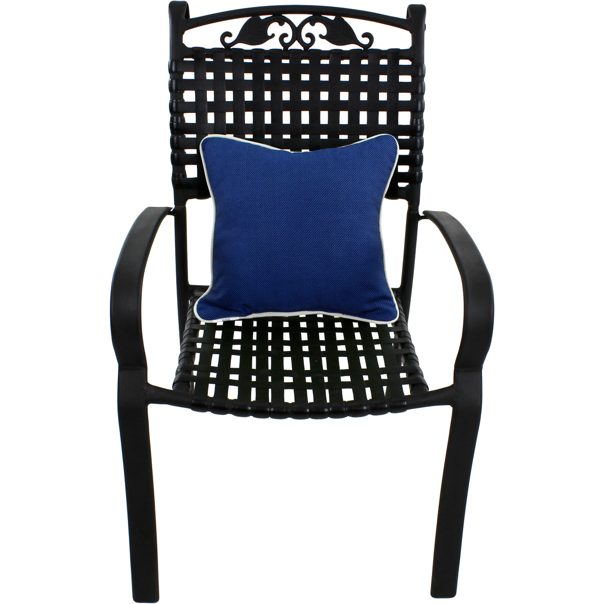 Midnight Blue Mainstreet Weave Decorative Pillow