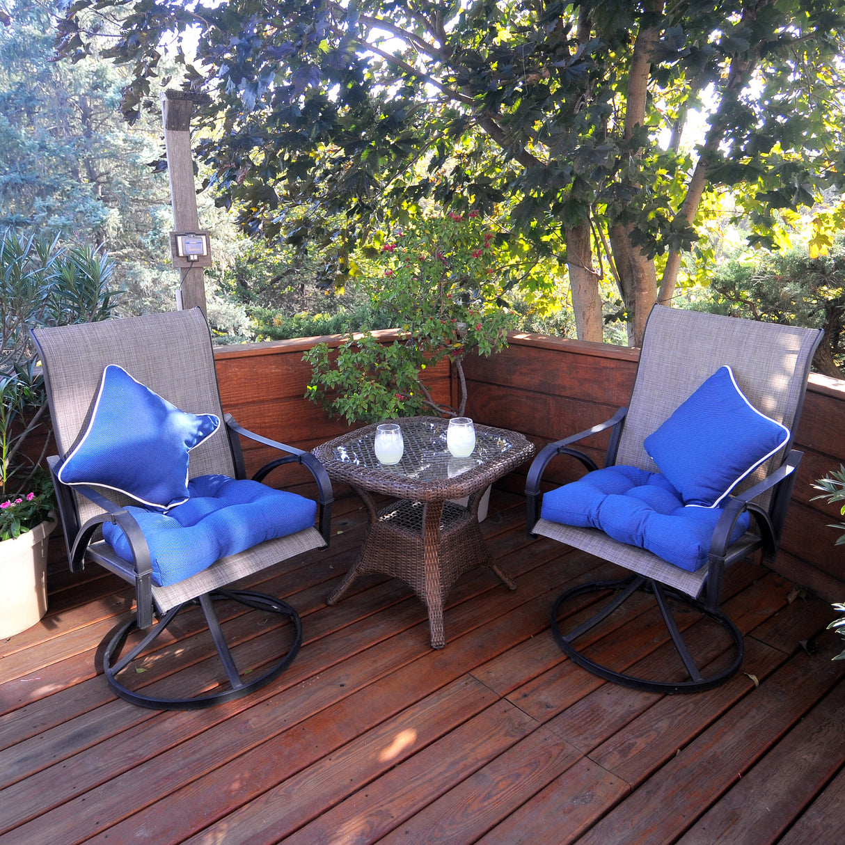 Midnight Blue Mainstreet Weave Decorative Pillow